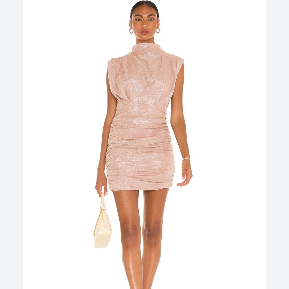 Mauve sparkly dress.